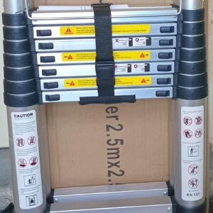 5.0 Meters DOUBLE TELESCOPIC aluminium ladder (2.5+2.5)